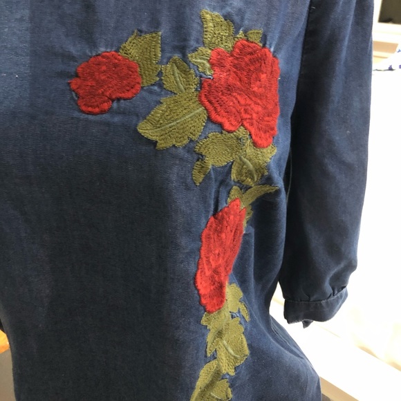 Blue Rain off shoulder top - Picture 3 of 5